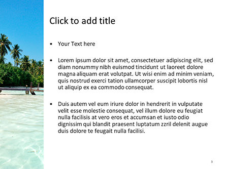 파워포인트 템플릿 - 몰디브, 슬라이드 3, 15695, 자연 및 환경 — PoweredTemplate.com