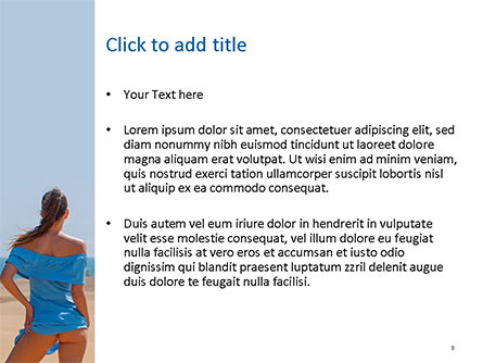 Templat PowerPoint Wanita Seksi Memandangi Lautan, Slide 3, 15702, Manusia — PoweredTemplate.com