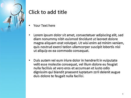 Dreamcatcher PowerPoint Template, Slide 3, 15704, Art & Entertainment — PoweredTemplate.com