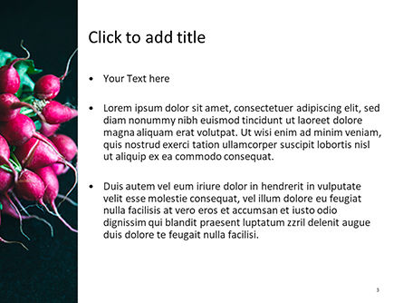Plantilla de PowerPoint - manojo de rábano, Diapositiva 3, 15711, Food & Beverage — PoweredTemplate.com