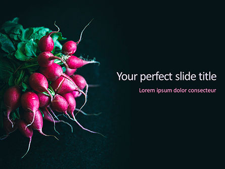 Bunch of Radish PowerPoint Template, Free PowerPoint Template, 15711, Food & Beverage — PoweredTemplate.com