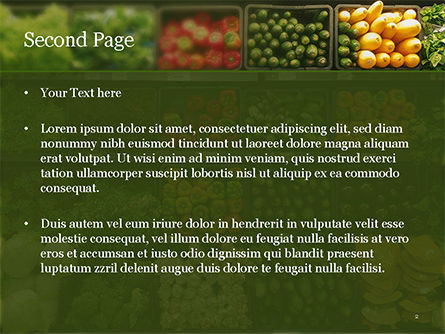 Modelo do PowerPoint - loja de vegetais, Deslizar 2, 15714, Food & Beverage — PoweredTemplate.com