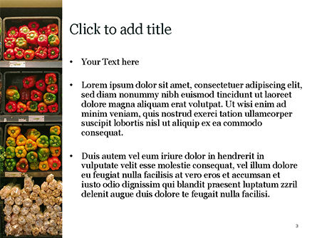 Modèle PowerPoint de magasin de légumes, Diapositive 3, 15714, Food & Beverage — PoweredTemplate.com