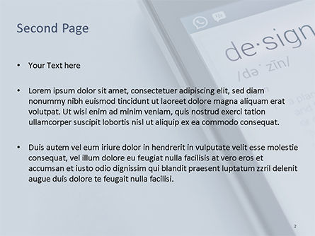 Dictionary Definition of Word 'design' on Smartphone Screen PowerPoint Template, Slide 2, 15715, Technology and Science — PoweredTemplate.com