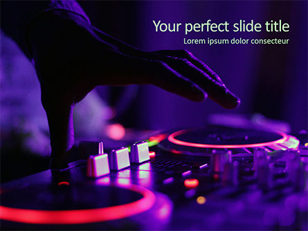 DJ Remote PowerPoint Template, 15719, Art & Entertainment — PoweredTemplate.com
