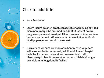 Sommerhintergrund mit orangen Kostenlose PowerPoint Vorlage, Folie 3, 15722, Food & Beverage — PoweredTemplate.com