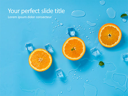 Sommerhintergrund mit orangen Kostenlose PowerPoint Vorlage, Kostenlos PowerPoint-Vorlage, 15722, Food & Beverage — PoweredTemplate.com