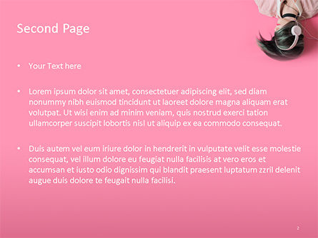 무료 파워포인트 템플릿 - 이모 소녀는 헤드폰을 착용합니다, 슬라이드 2, 15729, 사람들 — PoweredTemplate.com