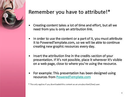 Modèle PowerPoint gratuit de emo girl porte des écouteurs, Diapositive 3, 15729, Mensen — PoweredTemplate.com