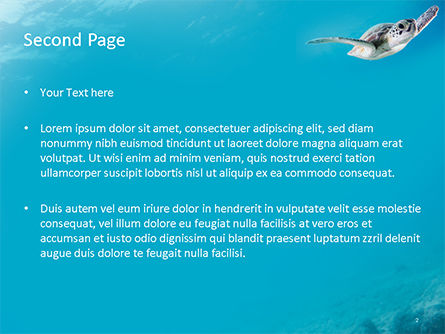 Marine Turtle PowerPoint Template, Slide 2, 15731, Nature & Environment — PoweredTemplate.com