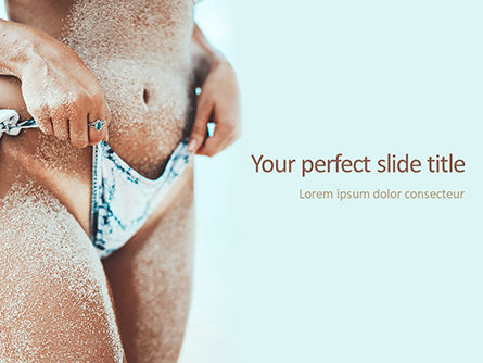 Attractive Woman Wearing Sexy Panties PowerPoint Template, PowerPoint Template, 15738, People — PoweredTemplate.com