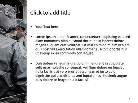 Plantilla de PowerPoint gratis - un equipo médico está siendo operado para curar al paciente, Diapositiva 3, 15739, Médico — PoweredTemplate.com
