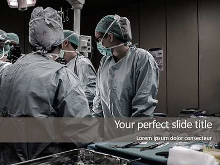 A Medical Team are Undergoing Surgery to Cure Patient PowerPoint Template, Free PowerPoint Template, 15739, Medical — PoweredTemplate.com