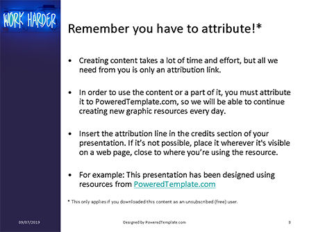 Werk Harder PowerPoint Template, Dia 3, 15746, Education & Training — PoweredTemplate.com