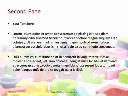 Modello PowerPoint Gratis - Lettere dell'alfabeto sparse, Slide 2, 15750, Education & Training — PoweredTemplate.com