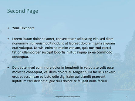 파워포인트 템플릿 - 카오 속 국립 공원의 전망, 슬라이드 2, 15766, 자연 및 환경 — PoweredTemplate.com