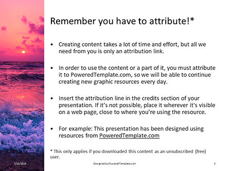 Modelo do PowerPoint - por do sol colorido misterioso do mar, Deslizar 3, 15771, Natureza e Ambiente — PoweredTemplate.com