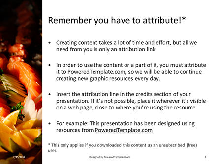 Modèle PowerPoint de ensemble sashimi, Diapositive 3, 15772, Food & Beverage — PoweredTemplate.com