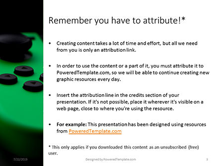 Modèle PowerPoint gratuit de gros plan des commandes de la console de jeu, Diapositive 3, 15783, Art & Entertainment — PoweredTemplate.com