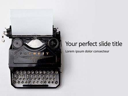 Typewriter PowerPoint Templates and Google Slides Themes, Backgrounds for  presentations 