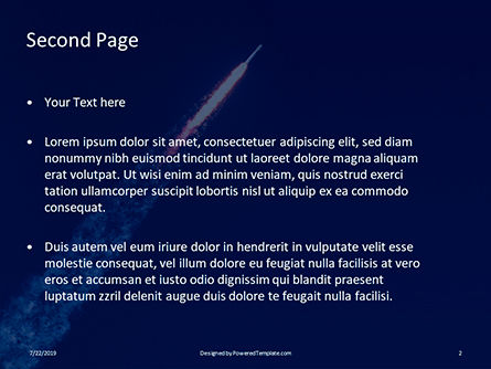 Templat PowerPoint Roket Luar Angkasa Dengan Api, Slide 2, 15803, Teknologi dan Ilmu Pengetahuan — PoweredTemplate.com