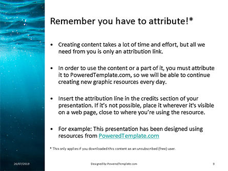 Plantilla de PowerPoint gratis - luces subacuaticas, Diapositiva 3, 15806, Naturaleza y medio ambiente — PoweredTemplate.com
