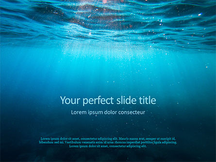 Underwater Lights Presentation, Free PowerPoint Template, 15806, Nature & Environment — PoweredTemplate.com