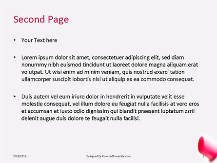 Modello PowerPoint - Primo piano delle belle labbra della donna con rossetto rosso, Slide 2, 15808, Carriere/Industria — PoweredTemplate.com