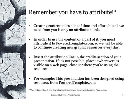 Modèle PowerPoint de crevasses profondes dans la terre grise, Diapositive 3, 15817, Nature / Environnement — PoweredTemplate.com