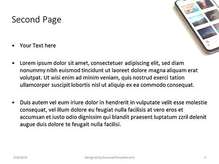 Smartphone auf weißem schreibtisch Kostenlose PowerPoint Vorlage, Folie 2, 15824, Technologie & Wissenschaft — PoweredTemplate.com