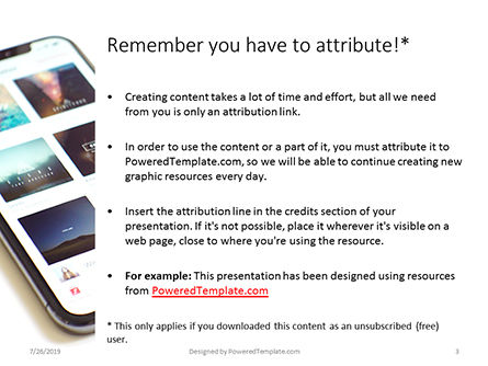 Plantilla de PowerPoint gratis - smartphone en escritorio blanco, Diapositiva 3, 15824, Tecnología y ciencia — PoweredTemplate.com