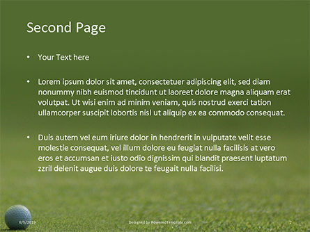 파워포인트 템플릿 - 골프 휴가, 슬라이드 2, 15831, 스포츠 — PoweredTemplate.com