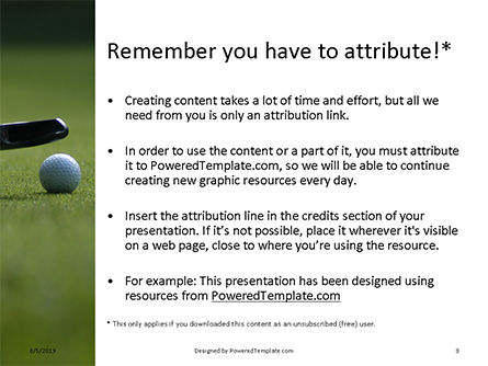 高尔夫假期PowerPoint模板, 幻灯片 3, 15831, 运动的 — PoweredTemplate.com
