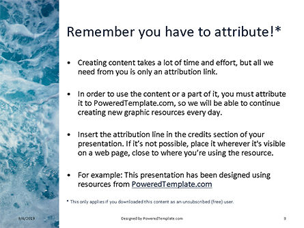 オーシャンフォーム - PowerPointテンプレート, スライド 3, 15833, 自然＆環境 — PoweredTemplate.com