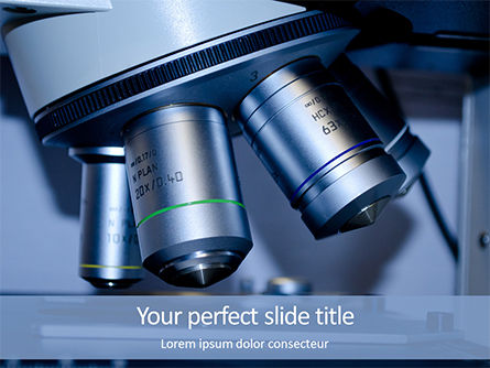 Microscope Slide Research Presentation, PowerPoint Template, 15835, Technology and Science — PoweredTemplate.com