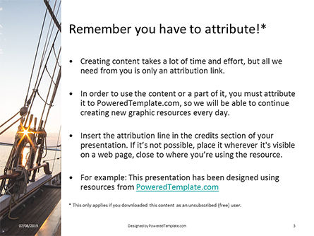 Modèle PowerPoint de pont du voilier au coucher du soleil, Diapositive 3, 15836, Sport — PoweredTemplate.com
