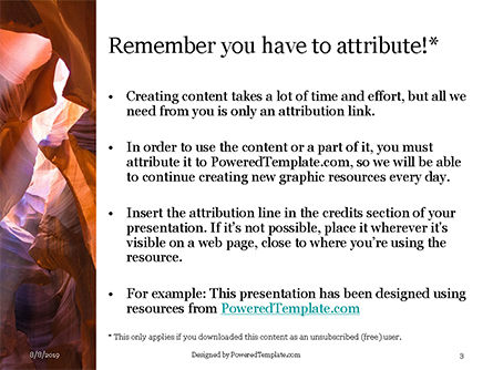 旋转的砂岩山沟免费PowerPoint模板, 幻灯片 3, 15842, 自然与环境 — PoweredTemplate.com