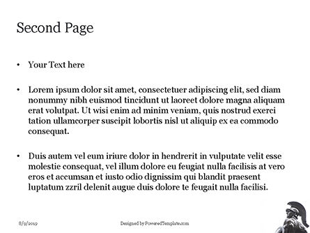 Trojanische kriegerstatue PowerPoint Vorlage, Folie 2, 15845, Art & Entertainment — PoweredTemplate.com