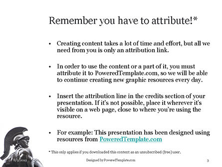 Templat PowerPoint Patung Prajurit Trojan, Slide 3, 15845, Art & Entertainment — PoweredTemplate.com