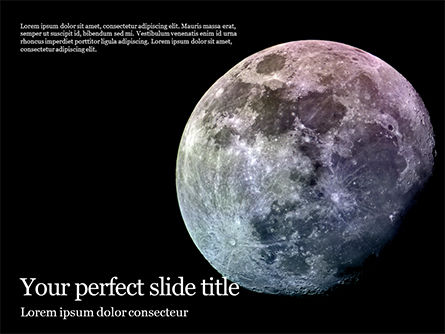 Natural Satellite of the Earth Presentation, PowerPoint Template, 15852, Nature & Environment — PoweredTemplate.com