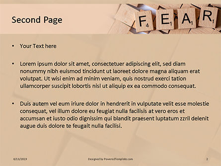 무료 파워포인트 템플릿 - 두려움-편지로 큐브, 슬라이드 2, 15853, 의학 — PoweredTemplate.com