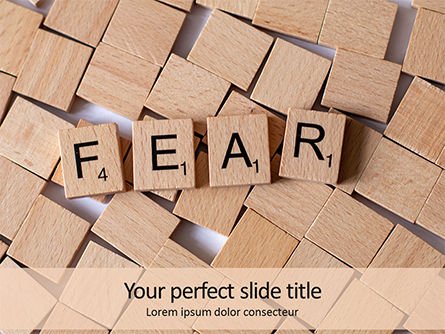 Fear - Cubes with Letters Presentation, Free PowerPoint Template, 15853, Medical — PoweredTemplate.com