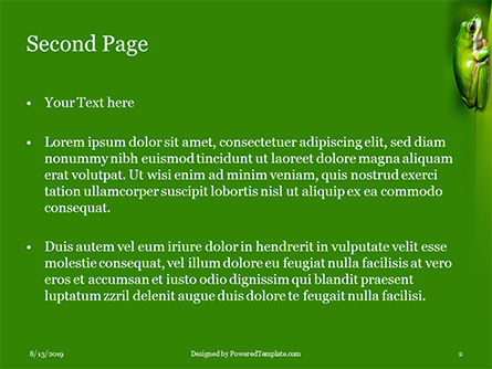 Plantilla de PowerPoint gratis - rana arbórea enana del norte, Diapositiva 2, 15854, General — PoweredTemplate.com