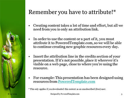 Plantilla de PowerPoint gratis - rana arbórea enana del norte, Diapositiva 3, 15854, General — PoweredTemplate.com
