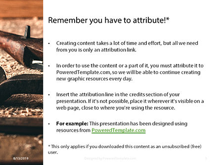 Templat PowerPoint Gratis Alat Framing Kayu, Slide 3, 15865, Karier/Industri — PoweredTemplate.com