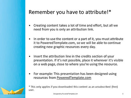 Templat PowerPoint Kapal Kertas Origami Warna Kuning, Slide 3, 15870, Konsep Bisnis — PoweredTemplate.com