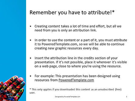 Templat PowerPoint Gratis Tangan Diwarnai Dengan Cat Campuran, Slide 3, 15873, Art & Entertainment — PoweredTemplate.com