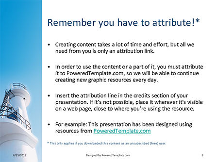 Modèle PowerPoint de tour du phare blanc sous le ciel bleu, Diapositive 3, 15874, Construction — PoweredTemplate.com