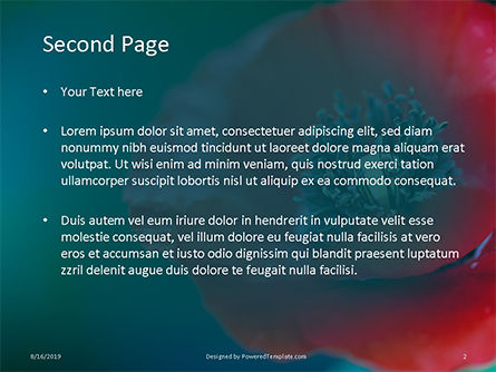 Modello PowerPoint - Primo piano rosso del papavero, Slide 2, 15878, Natura & Ambiente — PoweredTemplate.com