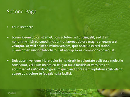 Smaragdgroene Python Die Op Boom Wordt Gerold PowerPoint Template, Dia 2, 15879, Natuur & Milieu — PoweredTemplate.com